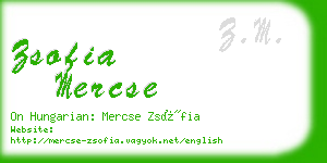 zsofia mercse business card